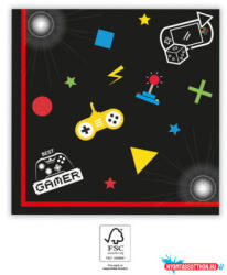 Gamer Gaming Party szalvéta 20 db-os 33x33 cm FSC (JAV_PNN93772)