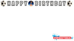 Focis Kick It Happy Birthday papír felirat 180 cm (JAV_DPA9918408)