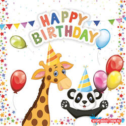 Boldog Születésnapot Happy Birthday Star szalvéta 20 db-os 33x33 cm (JAV_PKK020283)