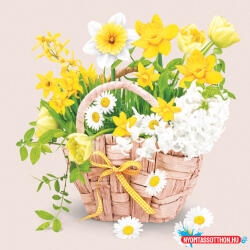 Virág Spring Basket szalvéta 20 db-os 33x33 cm (JAV_PKK055339)