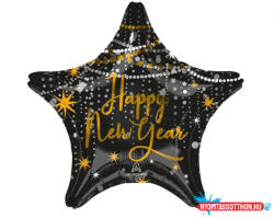 Boldog Új Évet Happy New Year Midnight fólia lufi 46 cm (JAV_MLG450294)