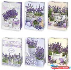Virág Levendula For You papír ajándéktasak, ajándékzacskó 23x32x11 cm (JAV_PKK769725)
