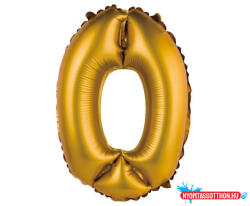Számok Arany Gold Matt 0-ás mini szám fólia lufi 35 cm (JAV_MLG108781)