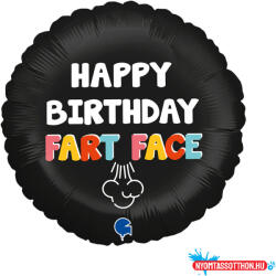 Boldog Születésnapot Happy Birthday Fart Face fólia lufi 46 cm (JAV_GBBG78087)