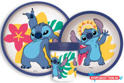 Disney Lilo és Stitch, A csillagkutya Disney Lilo és Stitch Palms csúszásmentes étkészlet, micro műanyag szett (JAV_JVL66669)