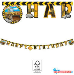 Építkezés Grabber Happy Birthday felirat FSC 2 m (JAV_PNN95474)