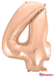 Számok Rose Gold 4-es szám fólia lufi 92 cm (JAV_MLG106305)