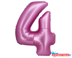 Számok Rózsaszín Satin Pink 4-es szám fólia lufi 76 cm (JAV_MLG144949)
