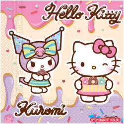 Hello Kitty Kuromi szalvéta 20 db-os 33x33 cm FSC (JAV_PNN98234)