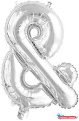 Betűk Ezüst Silver & betű fólia lufi, 46 cm (JAV_DPA9909662)