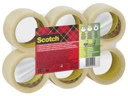 Scotch 3M Banda adeziva de ambalare si transport Scotch 3M, transparenta, 50 mm x 66 m, 6 role/set 7000112678