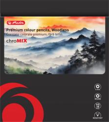 Herlitz Set 12 creioane colorate rotunde fara lemn Herlitz 9498320, mina lacuita 7.2 mm (9498320)