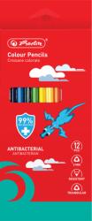 Herlitz Set 12 creioane colorate triunghiulare bacteriostatice Herlitz 9498450, 3 mm (9498450)
