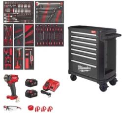 Milwaukee 30 inch 7 fiókos szerszámos kocsi 246 részes (4932500743)