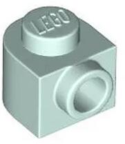 LEGO® 3386c152 - LEGO világos aqua kocka 1 x 1 x 2/3 méretű, kerek, oldalán 1 bütyökkel (3386c152)