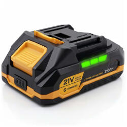 Humberg Szerszámgép akkumulátor, Humberg HM-433, fekete/sárga, 21 V, 2000 mAh, Li-Ion, 5 cellás (TE543300)