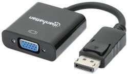 Manhattan Kábel átalakító - DisplayPort to VGA Converter Cable, 15 cm, Active 151962 (151962)