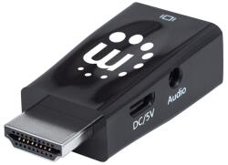 Manhattan Kábel átalakító - HDMI to VGA Micro Converter, Fekete 151542 (151542)