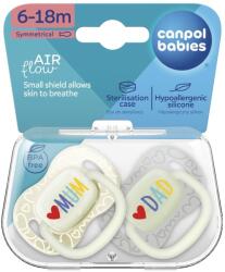 Canpol babies Canpol babies, Mum&Dad, suzeta simetrica din silicon, 6-18 luni, 2 buc