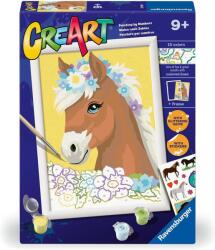 Ravensburger Set pentru pictură după numere Ravensburger CreArt - Cal cu flori (23980)