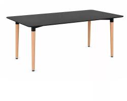  Silla 150 cm szögletes étkezőasztal fekete