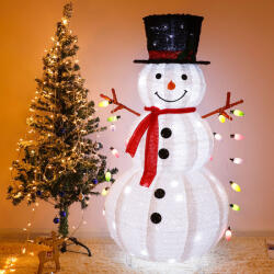  Roxy Karácsonyi Hóember, 180cm-s óriás hóember, Xmas hóember összecsukható 180cm 180LED hidegfehér 298049 (298049)