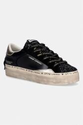 Crime London sportcipő DISTRESSED PLATFORM - fekete Női 35