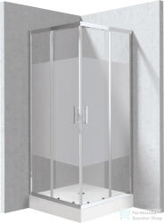 Deante FUNKIA zuhanykabin zuhanytálcával 80x80 cm-es, króm profil, intimo üveg KYCZ0E88P (KYCZ0E88P)
