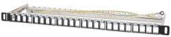 Manhattan Patch panel - Üres patch panel, 24 portos, 10" 0.5U, Fekete (721011)