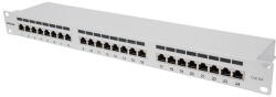Manhattan Patch panel - CAT6A FTP árnyékolt patch panel, 24 portos, 1U, Szürke (720854) - bbmarket