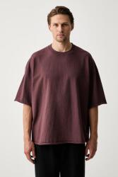 American Vintage t-shirt férfi pamut - burgundia M/L