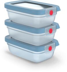 Tefal Élelmiszer-tároló dobozok Tefal OneClick N1230510 3 x 0, 5 l kék (N1230510)