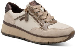 Jana női fűzős cipzáras bézs kombi sneaker félcipő 23762-45-490 07861