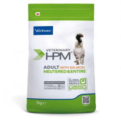 Virbac Veterinary HPM Felnőtt Macskáknak (ivartalanított és nem ivartalanított) Lazaccal 7 kg (154426)