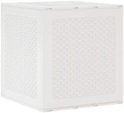 vidaXL Tároló Doboz tárolóval Fehér 55 x 53 x 57 cm Polipropilén (870581)
