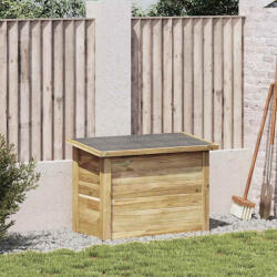vidaXL Tároló Doboz Természetes 80 x 44, 5 x 57, 5 cm Impregnált fenyőfa (42013042)