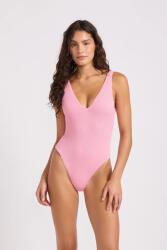 Seafolly egyrészes fürdőruha női Deep V Neck - rózsaszín L