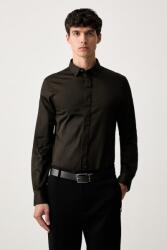Giorgio Armani férfi ing pamut elasztánnal - zöld S - answear - 32 990 Ft