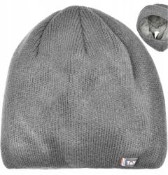 Kasawi Sapka Vastag beanie kétrétegű sima klasszikus univerzális szürke (Czapka wygodna)