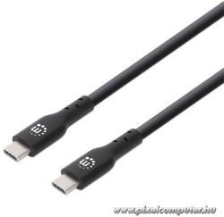 Manhattan Kábel - USB-A Male to USB-C Male, 0.5m, 60W/3A, 4K@60Hz, Fekete (354899)
