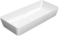 SAPHO Gsi Nubes pultra ültethető kerámia mosdótál 80x40cm ExtraGlaze bevonattal, fehér 904011 (904011)