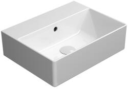 SAPHO GSI Kube X kerámia mosdó 45x35 cm túlfolyóval csiszolt alsó élekkel és ExtraGlaze bevonattal, fehér 94859011 (94859011)