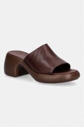 Camper női bőr papucs sarokkal Thelma Sandal - barna Női 41