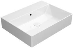 SAPHO GSI Kube X kerámia mosdó 60x47 cm túlfolyóval csiszolt alsó élekkel és Extraglaze bevonattal, fehér 94319011 (94319011)