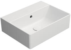 SAPHO GSI Kube X kerámia mosdó 45x35 cm túlfolyóval és csiszolt alsó élekkel, matt fehér 94859009 (94859009)