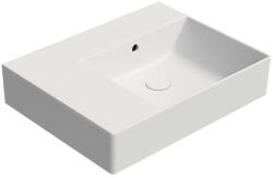 SAPHO GSI Kube X kerámia mosdó 60x47 cm túlfolyóval, jobbos/matt fehér 9439009 (9439009)
