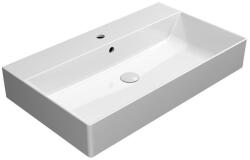 SAPHO GSI Kube X kerámia mosdó 80x47 cm 1 csaplyukkal csiszolt alsó élekkel és ExtraGlaze bevonattal, fehér 94229111 (94229111)