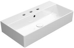 SAPHO GSI Kube X kerámia mosdó 70x37 cm 3 csaplyukkal és Extraglaze bevonattal, fehér 9455311 (9455311)
