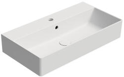 SAPHO GSI Kube X kerámia mosdó 70x37 cm csaplyukkal és túlfolyóval, matt fehér 9455109 (9455109)