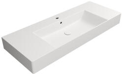 SAPHO GSI Kube X kerámia mosdó 120x47 cm csaplyukkal és csiszolt alsó élekkel, matt fehér 94529109 (94529109)